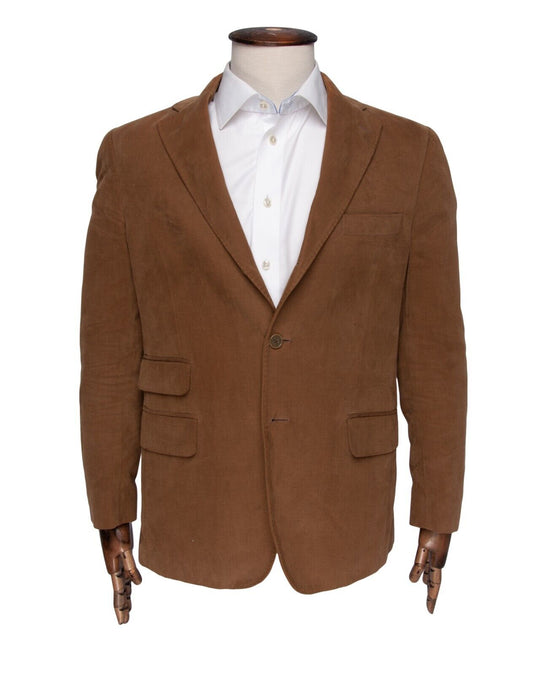 BOGGI Milano Blazer Brown Cotton Men's Suit Jacket Coat Size 50 IT