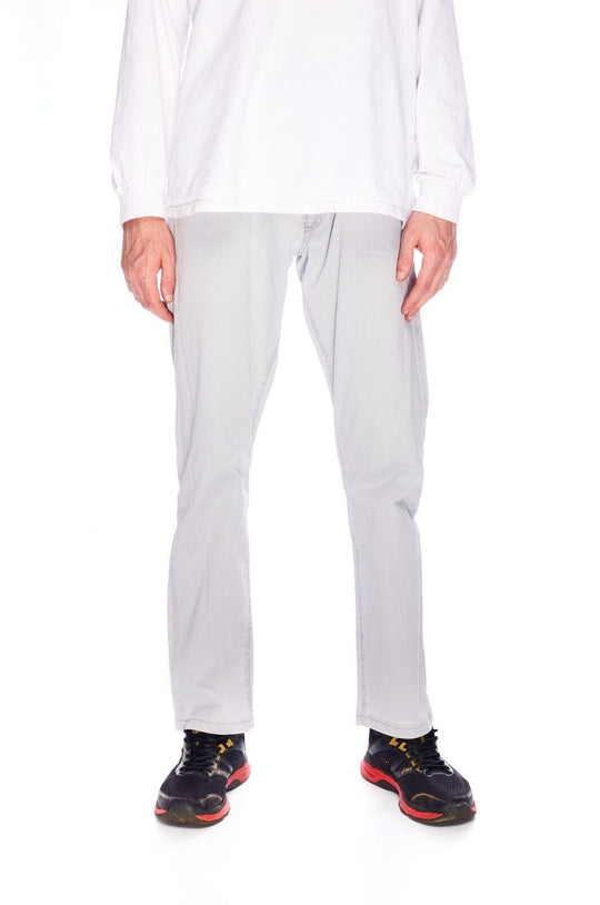 CANALI Pants Gray Cotton Men's Straight Leg Trousers Size 50