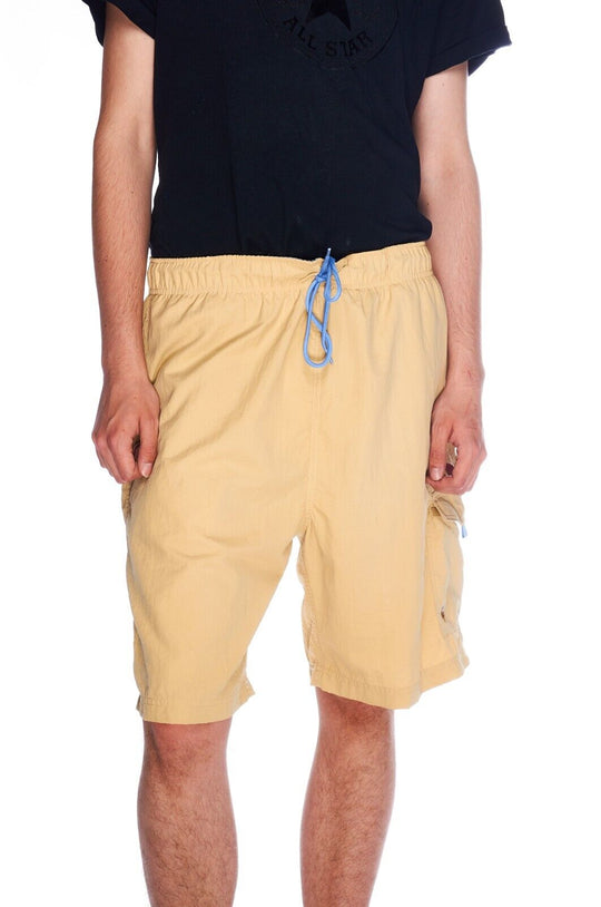 POLO RALPH LAUREN Swim Shorts Beige Nylon Men's Elastic Waist Trunks Size L