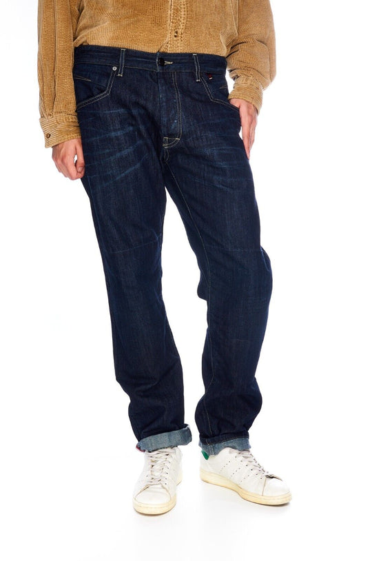 DAINESE Bonneville Regular Jeans Navy Denim Cotton Men's Moto Trousers Size 34