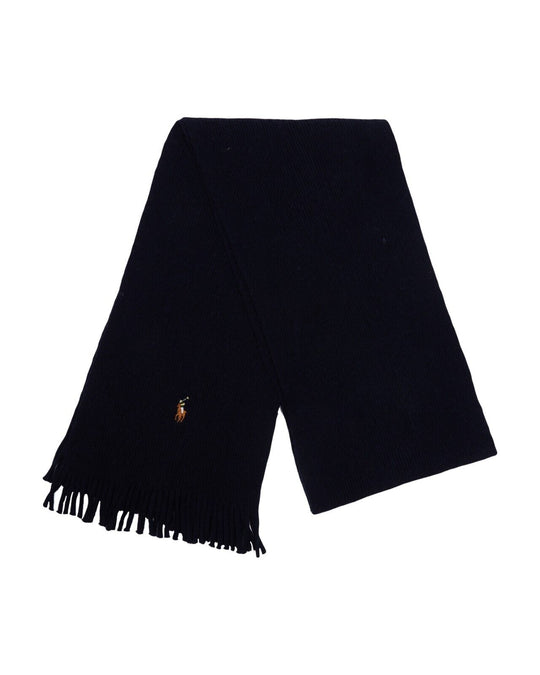 Polo RALPH LAUREN Navy Blue Scarf Wool Unisex