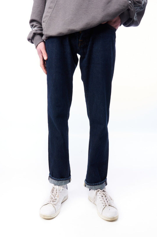 CARHARTT Jeans Navy Denim Cotton Men's Button Fly Pants Size 32