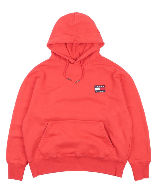 TOMMY Jeans Hoodie Orange Cotton Men's Jumper Size XL
