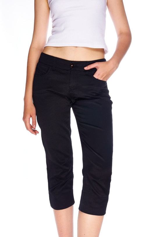 ARMANI JEANS Skinny Jeans Navy Denim Cotton Cropped Womens Size 28