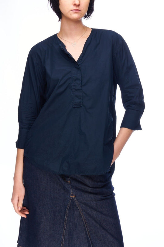 LAREIDA Shirt Navy Women's Top Blouse 3/4 Sleeves Size 38