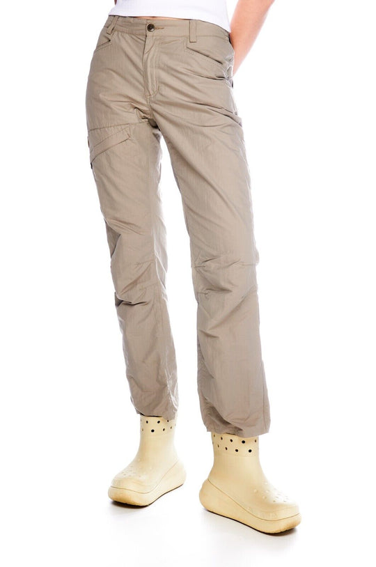 FJALLRAVEN Daola Mt Trousers Beige Women's Comfort Fit High Waist Pants Size 38
