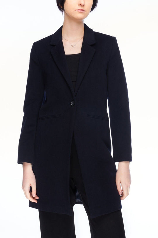 GANT Coat Navy Wool Cashmere Women's Long Jacket Size XS