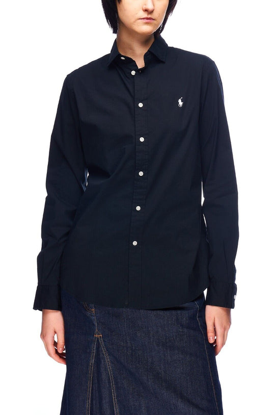 RALPH LAUREN Shirt Black Cotton Womens Size  12 US