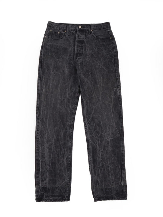 Vintage LEVIS 501 USA Denim Grey Mens Jeans Size W 33 L 34