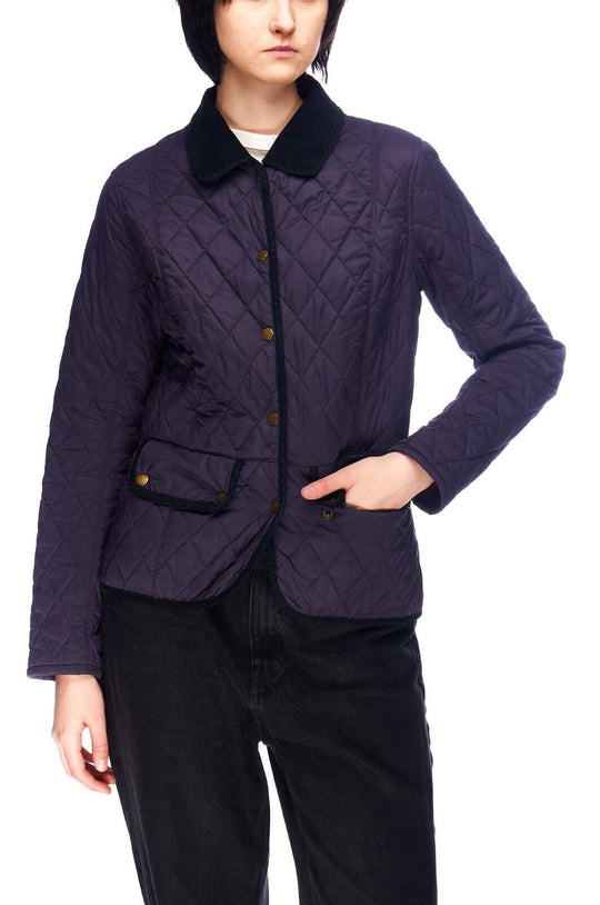 BARBOUR SMU Vintage Quilt Jacket Purple Women's Size UK 12 / US 8 / EUR 38