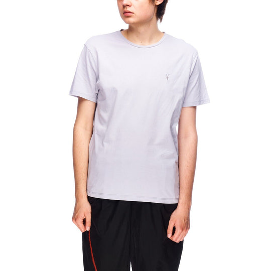 ALLSAINTS Brace Tonic Crew Tee Shirt Grey Melange Cotton Mens T-Shirt Size M