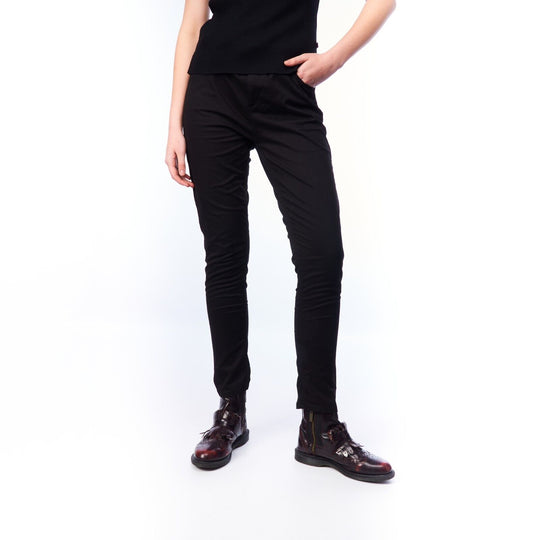 D UNIFORMS Pants Black Cotton Women's Skinny Trousers Size 14 UK / 10 US / 46