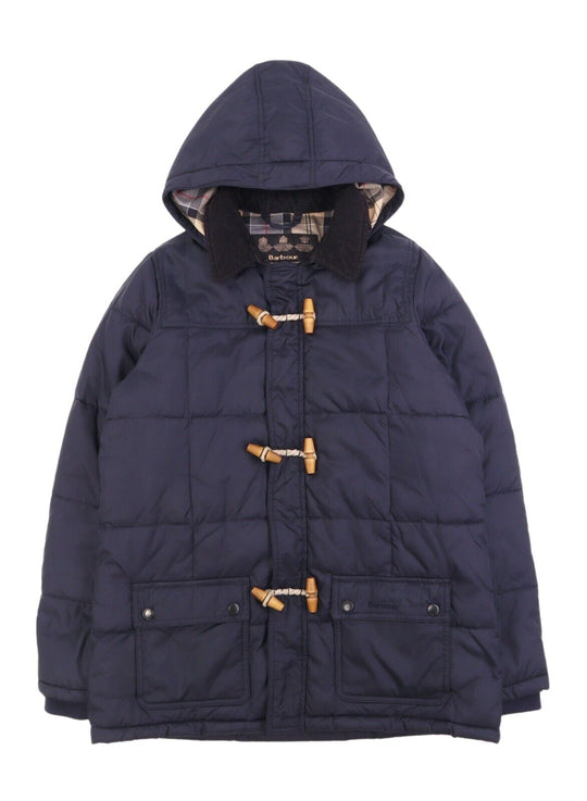 BARBOUR Skipsea Jacket Navy Kid Hooded Puffer Parka Size 14 - 15Y / XXL