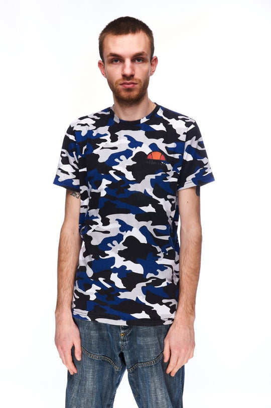 ELLESSE T-Shirt Camo Cotton Men's Short Sleeve Tee Size S