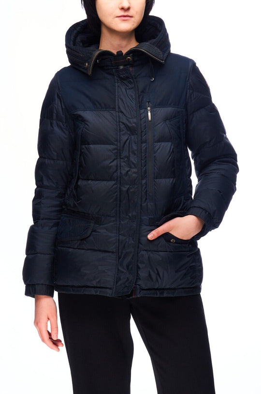 PARAJUMPERS Hooded Jacket Blue Women's Down Puffer Coat Size S