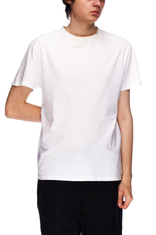 BALENCIAGA White Cotton Back Stamp Logo Mens T-Shirt Size S