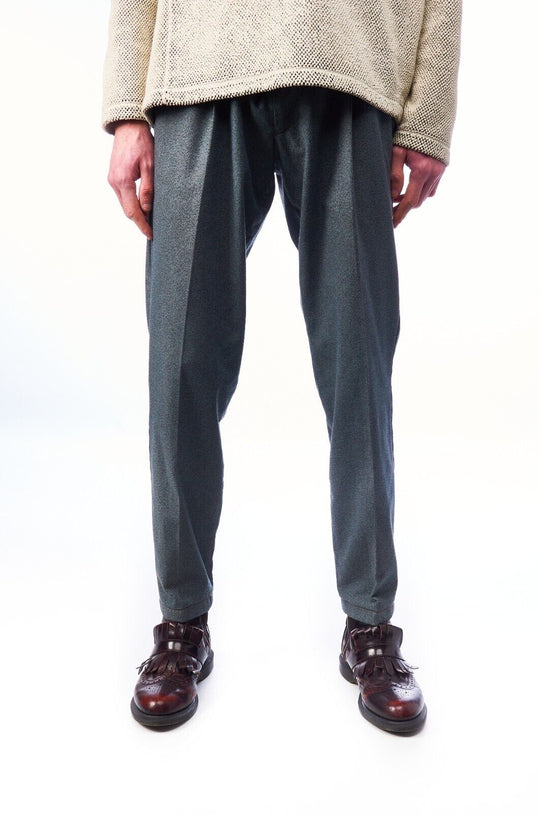 BOGGI Milano Dress Pants Gray Cotton Men's Straight Leg Trousers Size 50