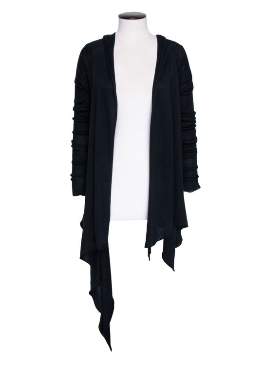 RICK OWENS Release SS10 Open Cardigan Black Womens Size L