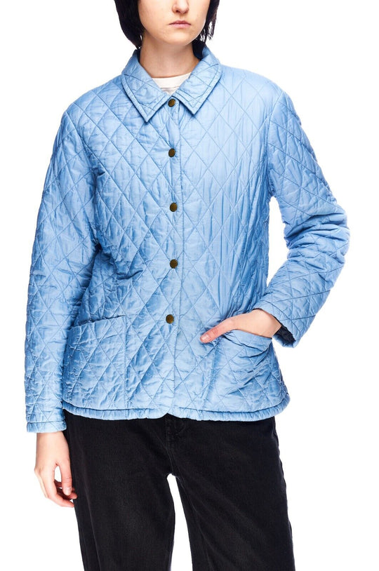 BARBOUR Shaped F/Weight Quilt Short Jacket Blue Women's Size 8 US / 12 UK
