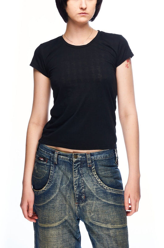 KARL LAGERFELD T-Shirt Black Women's Tee Top Size S