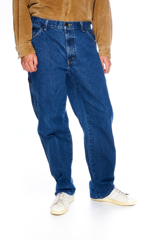 DICKIES Jeans Navy Denim Cotton Men's Straight Leg Size 36/32