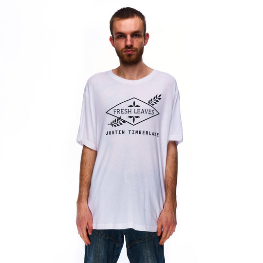 LEVI'S x JUSTIN TIMBERLAKE Fresh Leaves T-Shirt White Cotton Men's Size XL