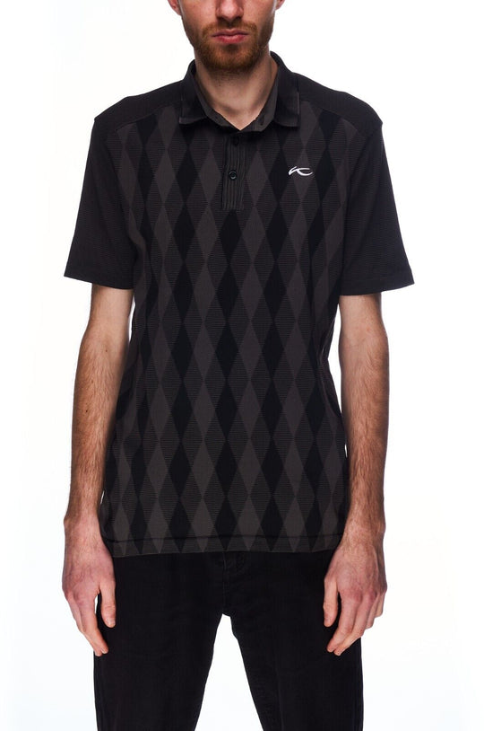 KJUS Freelite Linus Polo Shirt Black Gray Men's T-Shirt Size 46 / XS
