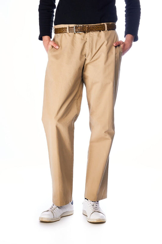 Vintage GANT Chino Pants Beige Cotton Mens Trousers Size 46