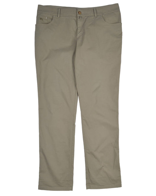 BURBERRY London Pants Beige Cotton Men's Straight Leg Trousers Size 50