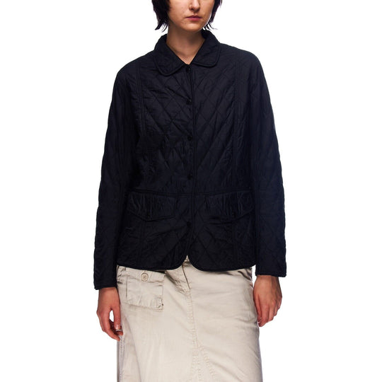 BARBOUR Tailor Quilt Jacket Black Cotton Women's Size 10 US / 14 UK