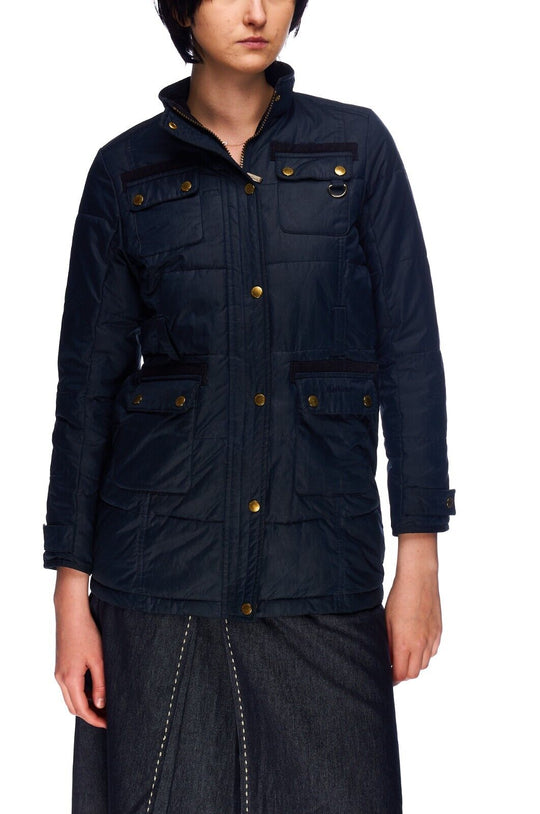 BARBOUR INTERNATIONAL Artic Parka Quilt Jacket Navy FibreDown Kids Size 10 11 L