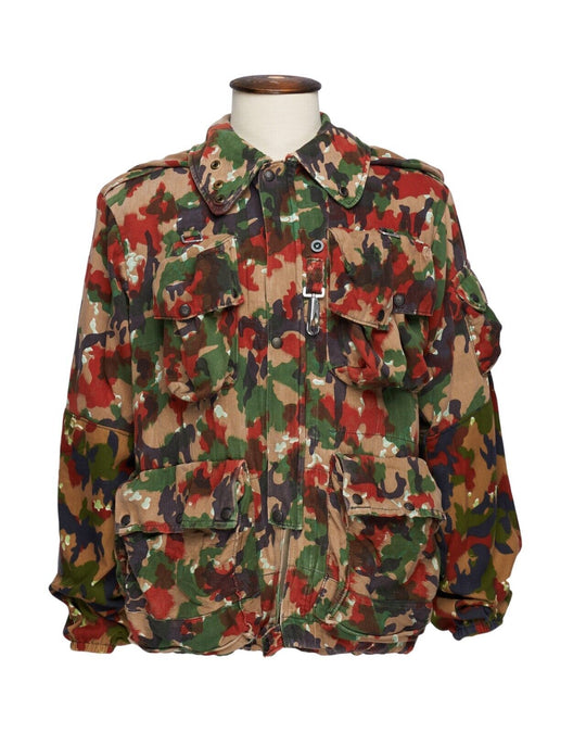 SWISS ARMY M70 Jacket Green Camo Mens Multipocket Size 52
