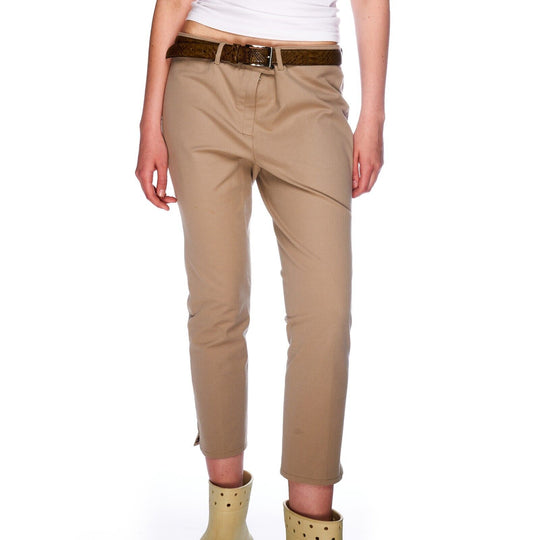 PAMELA HENSON Hen Beige Cotton Womens Stretch Pants Size 32