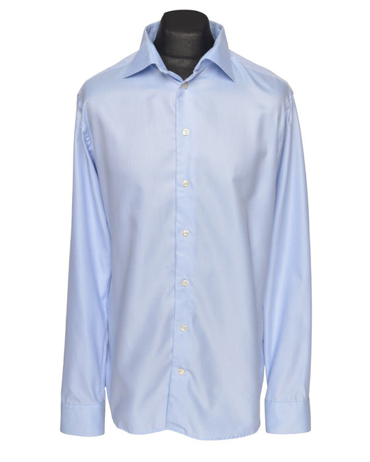 ETON Dress Shirt Blue White Stripes Cotton Men's Slim Fit Size 44 / 17.5