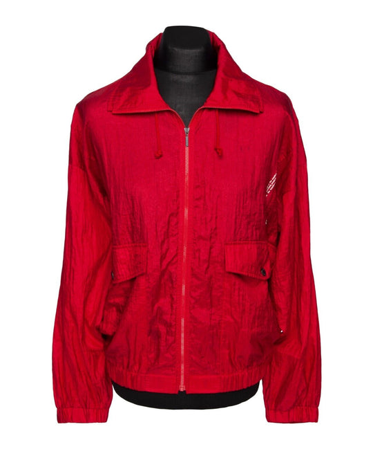 DESCENTE Jacket Red Nylon Men's Windbreaker Two In One Size M