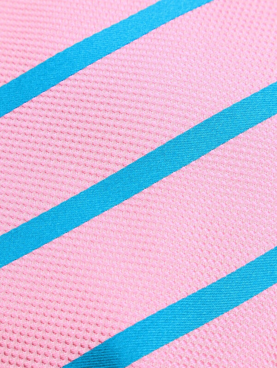 CHARLES TYRWHITT Tie Silk PINK Striped Mens Necktie