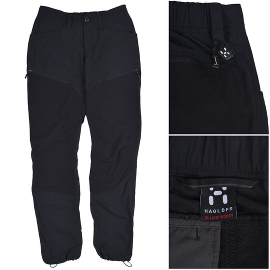 HAGLOFS Cargo Pants Grey Womens Outdoor Trousers Size 36 Long