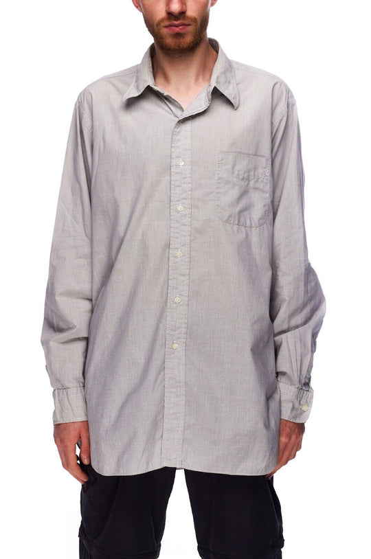GITMAN BROS Dress Shirt Grey Cotton Men's Button Up Size 35 / 16.5