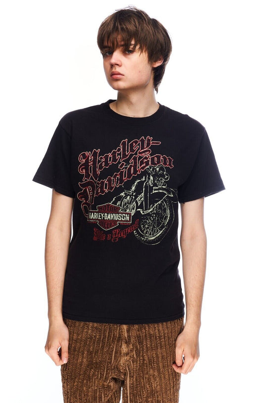 HARLEY DAVIDSON T-Shirt Black Cotton Men's Stratstone Moto Biker Tee Size M