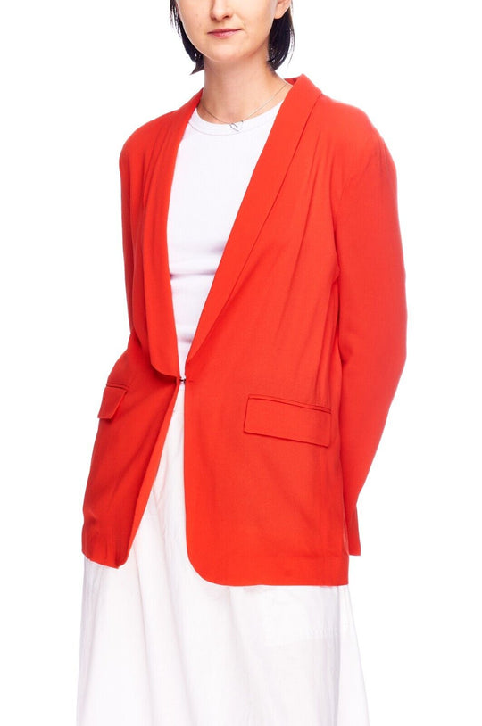 MSGM Blazer Jacket Red Women's One Button Unlined Size ~L