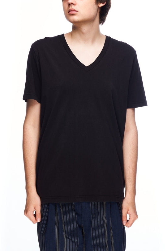 ADIDAS YOHJI YAMAMOTO Y-3 T-Shirt Black Men's Basic V-Neck Tee Size L