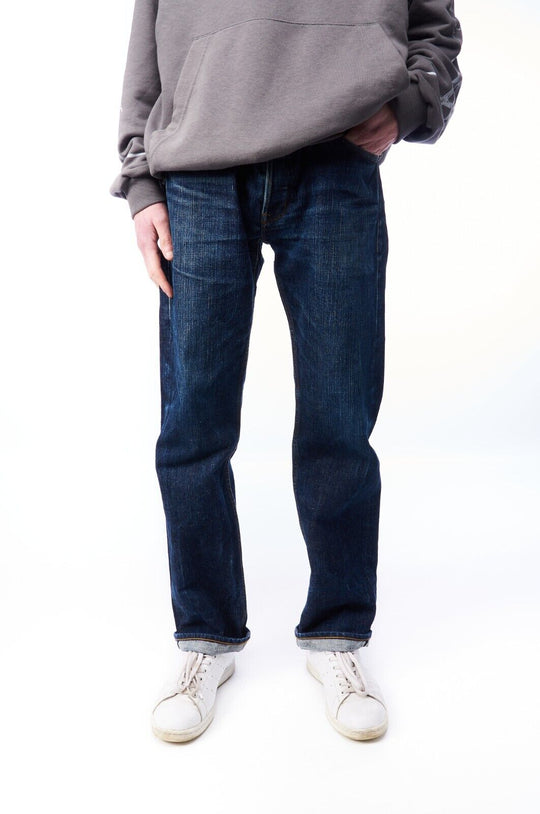 RALPH LAUREN Jeans Navy Denim Cotton Men's Straight Leg Pants Size 32