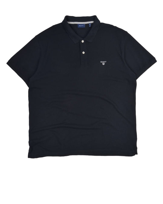 GANT Polo Shirt Navy Pique Cotton Men's Short Sleeve Size XXXL