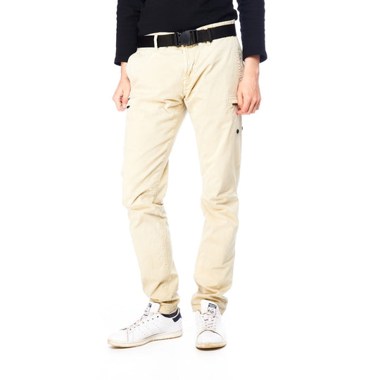 STONE ISLAND Cargo Pants Beige Cotton Mens Multipocket Trousers Size 34