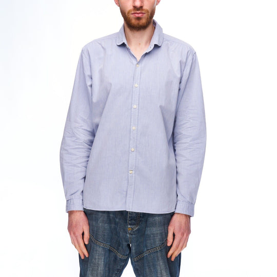 OLIVER SPENCER Shirt Blue Cotton Men's Button Up Size 39 / 15.5