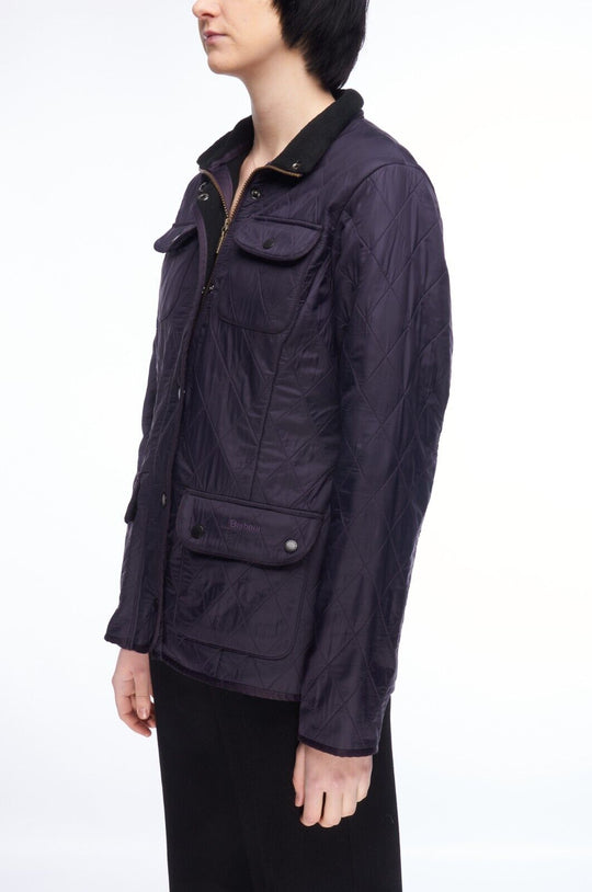 BARBOUR Utility Polarquilt Jacket Purple Women's Size 12 UK / 8 US / 38 EUR