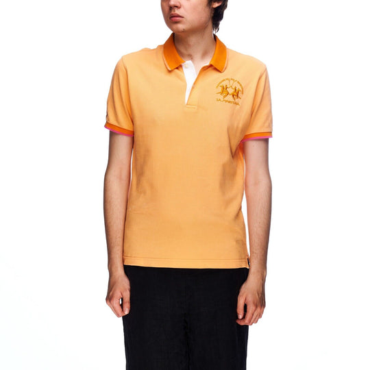 LA MARTINA Orange Cotton Mens SS Polo Shirt Size XS