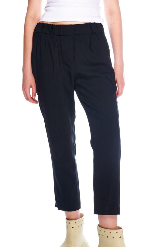 BRUNELLO CUCINELLI Dress Pants Gray Wool Women's Trousers Size 46 IT / 10 US