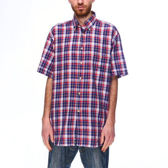 PAUL & SHARK Shirt Multicolor Check Cotton Men's Short Sleeve Size 16 / 41
