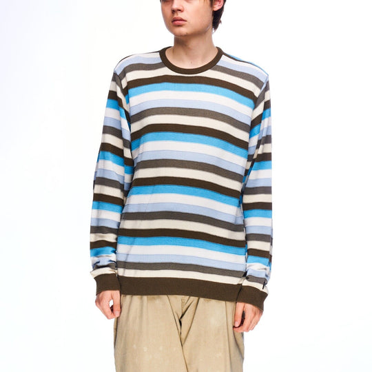 CARLO COLUCCI Crew Neck Sweater Multicolor Striped Men's Jumper Size 52